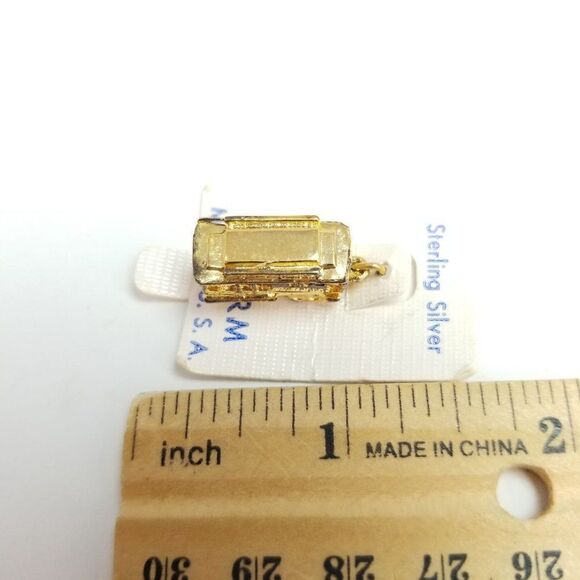 Vintage Sterling Silver San Francisco Trolley Car Charm Pendant, Gold Plated USA - Picture 5 of 7